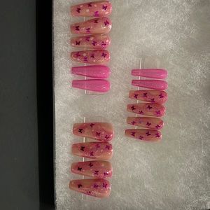 PINK GLITTER ANS BUTTERFLYS